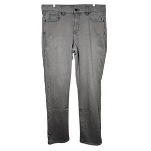 NYDJ for Chico's Flawless Contour Straight Leg Jeans in Dark Gray Size 14